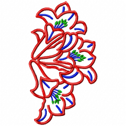 Flowers And Tree Embroidery Design 12